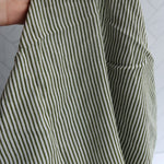 Load image into Gallery viewer, Olive &amp; Ivory Vertical Stripe Rayon Crepon
