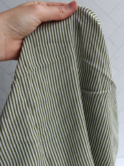 Load image into Gallery viewer, Olive &amp; Ivory Vertical Stripe Rayon Crepon