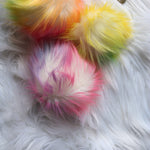 Load image into Gallery viewer, Rainbow Faux Fur Pom-Pom- 3 Sizes Available!
