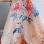 Load image into Gallery viewer, Freya on Peach Swiss Dot Chiffon
