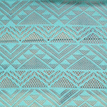 Load image into Gallery viewer, Dark Mint Geometric Stripe Crochet Lace
