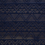 Load image into Gallery viewer, 2YD 28IN REMNANT; Navy Geometric Stripe Stretch Lace
