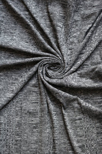 Heathered Black Multi Rib Sweater Knit