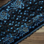 Load image into Gallery viewer, Black &amp; Blue Shimmer 9&quot; Wide Stretch Lace
