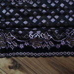 Load image into Gallery viewer, Black &amp; Pink Shimmer 9&quot; Wide Stretch Lace
