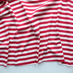 Load image into Gallery viewer, Raspberry &amp; Ivory Stripe Double Brushed Poly
