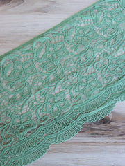 Load image into Gallery viewer, Dark Mint 10.5" Wide Venice Lace