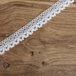 Load image into Gallery viewer, White 1.25&quot; Wide Crochet Lace
