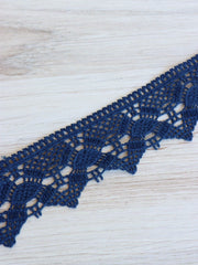 Load image into Gallery viewer, 5YDS Navy 1.75&quot; Wide Venice Trim
