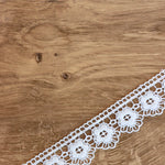 Load image into Gallery viewer, White 1.25" Wide Crochet Lace
