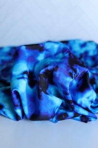 K-Deer Black & Blues Tie Dye Athletic Nylon/Spandex Tricot