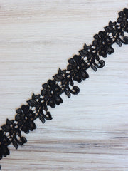 Load image into Gallery viewer, Black 1.75" Wide Venice Lace