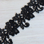 Load image into Gallery viewer, Black 1.75" Wide Venice Lace
