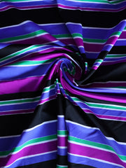 Load image into Gallery viewer, K-Deer Blue/Purple/Green/Black/White Stripe Athletic Nylon/Spandex Tricot
