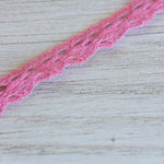 Load image into Gallery viewer, Bubblegum Pink .5" Wide Crochet Lace Trim

