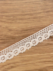 Load image into Gallery viewer, Beige .75" Wide Crochet Lace Trim