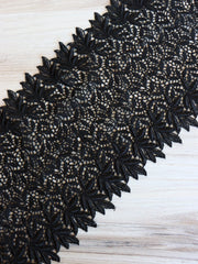 Load image into Gallery viewer, Black 7.5" Wide Venice Lace