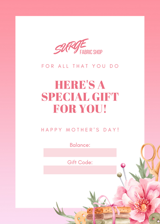 Downloadable 5x7 Mother's Day Themed Gift Card