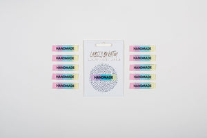 "RAINBOW HANDMADE" Woven Labels | Pack of 10 | Kylie And The Machine