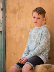 Load image into Gallery viewer, Country Air Blue 1x1 Rib Knit | See You At Six | By The Half Yard