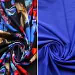 Load image into Gallery viewer, Floral Transformation &amp; Royal Matte Swim Bundle | 1/2YD Each
