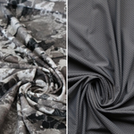 Load image into Gallery viewer, Monochrome Abstract Floral &amp; Slate Gray Crosshatch Swim Bundle | 1/2YD Each
