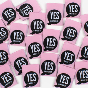 "YES I MADE IT" Woven Labels | Pack of 10 | Kylie And The Machine