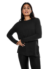 Load image into Gallery viewer, Black K-Deer Tencel Spandex French Terry