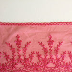 Load image into Gallery viewer, Rose Red 5.25" Wide Embroidered Lace Trim
