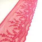 Load image into Gallery viewer, Rose Red 5.25" Wide Embroidered Lace Trim
