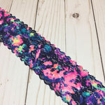 Load image into Gallery viewer, Neon Eruption 2.5" Wide Stretch Lace
