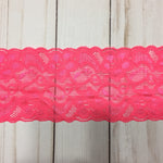Load image into Gallery viewer, Hot Pink 3.5" Wide Stretch Lace
