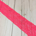 Load image into Gallery viewer, Hot Pink 3.5" Wide Stretch Lace

