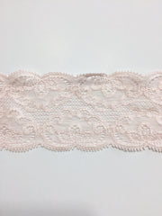 Load image into Gallery viewer, Light Peach 2.25&quot; Wide Heart Stretch Lace
