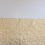 Load image into Gallery viewer, Clementine &amp; White 8" Wide Embroidered Lace Trim
