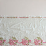 Load image into Gallery viewer, Pink/Mint Green 7.25" Wide Embroidered Lace Trim
