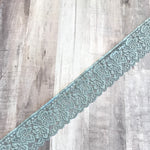 Load image into Gallery viewer, Gray 2.25" Wide Stretch Lace

