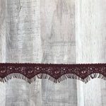 Load image into Gallery viewer, 3Yds Wine 1" Wide Eyelash Lace Trim
