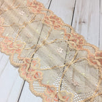 Load image into Gallery viewer, Pink &amp; Peach 7&quot; Wide Stretch Lace
