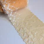 Load image into Gallery viewer, Clementine &amp; White 8" Wide Embroidered Lace Trim
