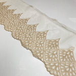 Load image into Gallery viewer, Beige 7" Wide Embroidered Lace Trim

