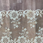Load image into Gallery viewer, Beige &amp; White 7" Wide Embroidered Lace Trim
