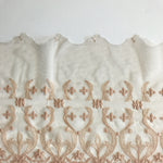 Load image into Gallery viewer, Light Peach 7.5" Wide Embroidered Lace Trim
