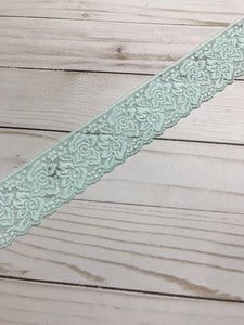 Baby Blue 2.25" Wide Stretch Lace