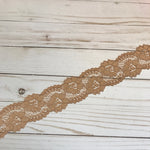 Load image into Gallery viewer, Toffee 2.25" Wide Stretch Lace
