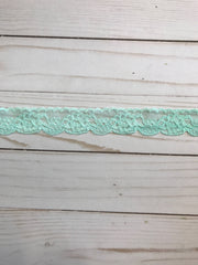 Load image into Gallery viewer, Mint 1.25&quot; Wide Stretch Lace
