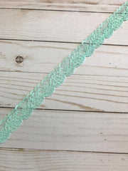 Load image into Gallery viewer, Mint 1.25&quot; Wide Stretch Lace

