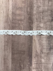 Load image into Gallery viewer, Powder Blue .5&quot; Wide Stretch Lace
