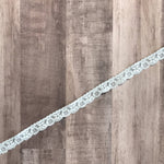 Load image into Gallery viewer, Powder Blue .5" Wide Stretch Lace
