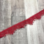 Load image into Gallery viewer, 3YDS Red 1" Wide Eyelash Lace Trim
